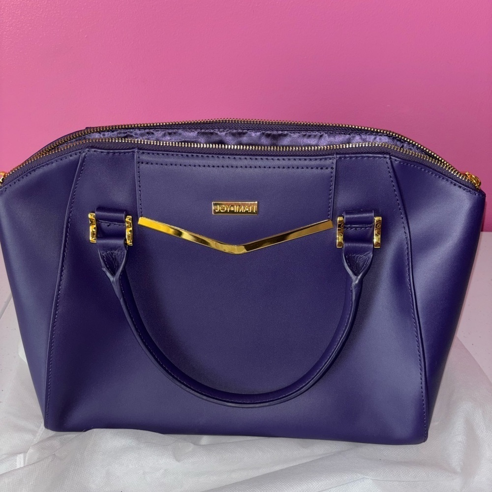 Joy & Iman Purple and Gold Satchel Set - Picture 5 of 16